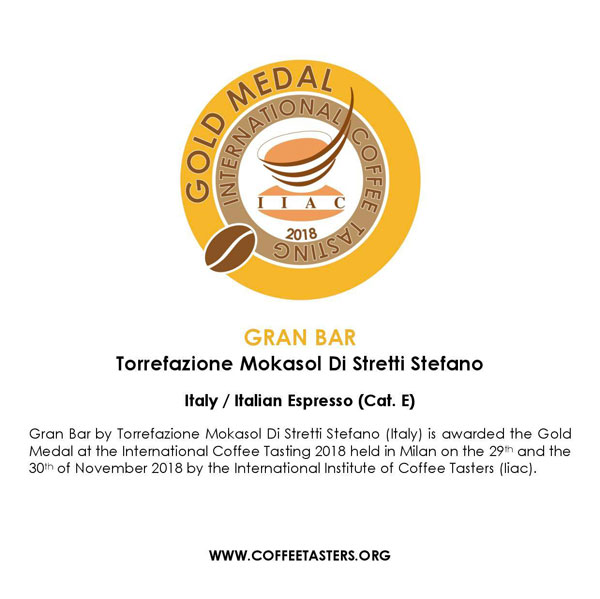 Gran Bar - Gold Medal @ International Coffee Tasting Awards